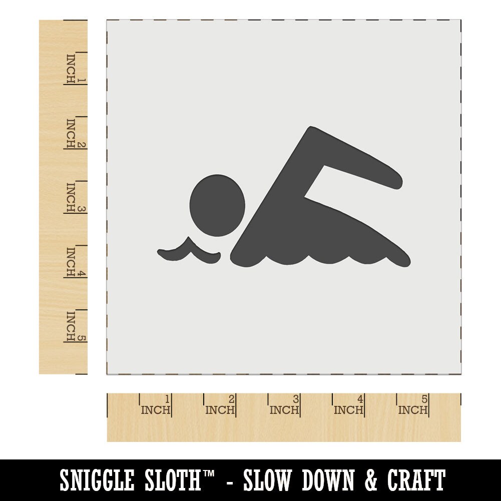 Swimming Symbol Wall Cookie DIY Craft Reusable Stencil