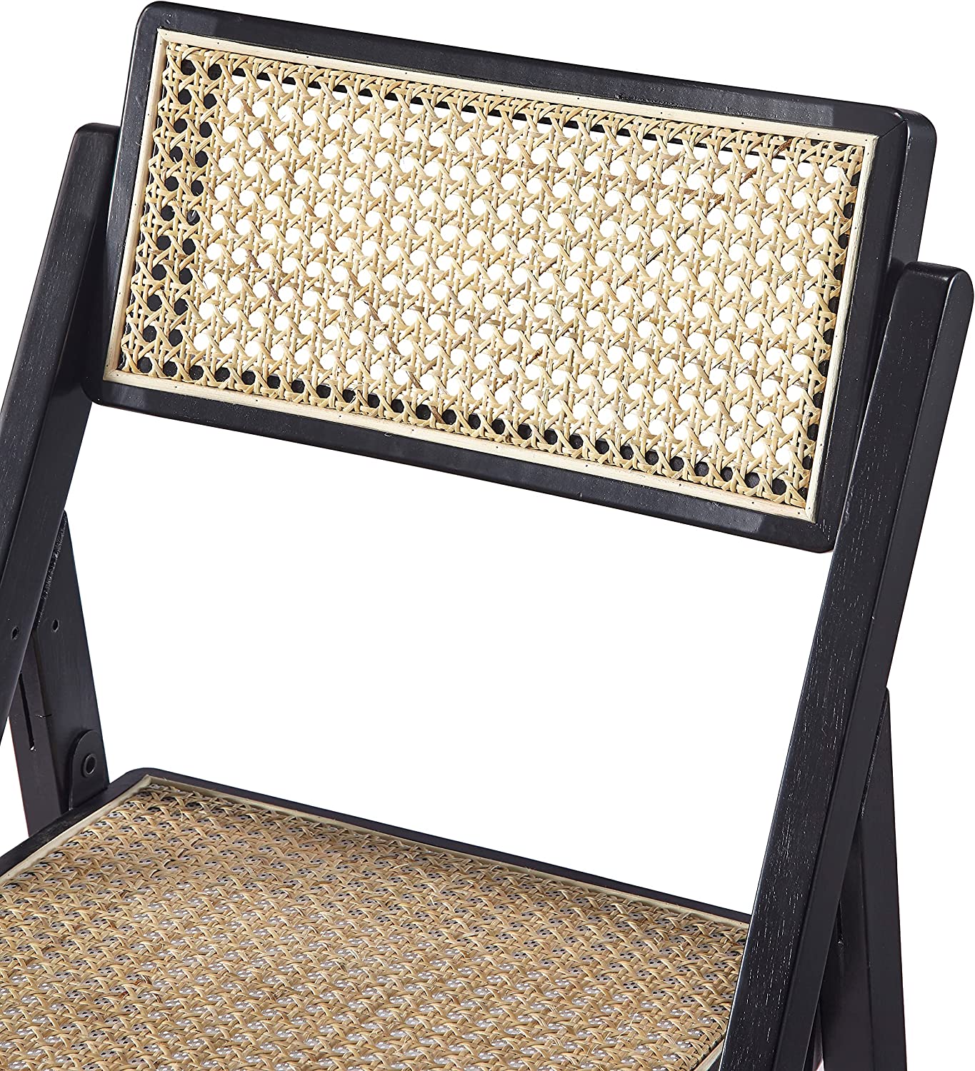 ISL Furnishings- Ibiza Rattan Modern Folding Chair (2, Black)