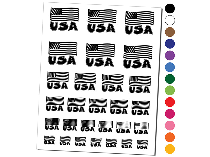 American Flag - Black and White - Removable Patch
