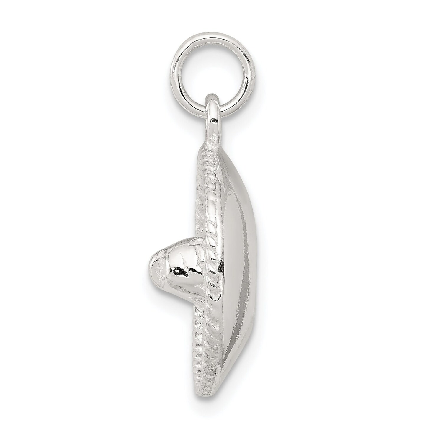 Sterling Silver Sombrero Charm Pendant Jewelry Mexico 20mm x 15mm