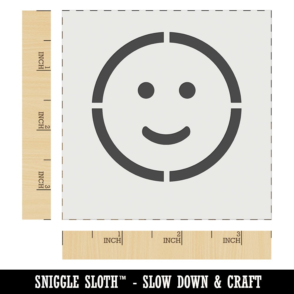 Happy Face Smile Good Job Wall Cookie DIY Craft Reusable Stencil