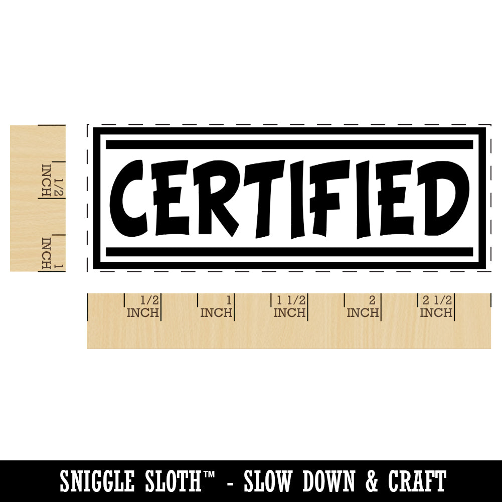 Certified Double Lines Border Letter Self-Inking Rubber Stamp Ink Stamper for Business Office