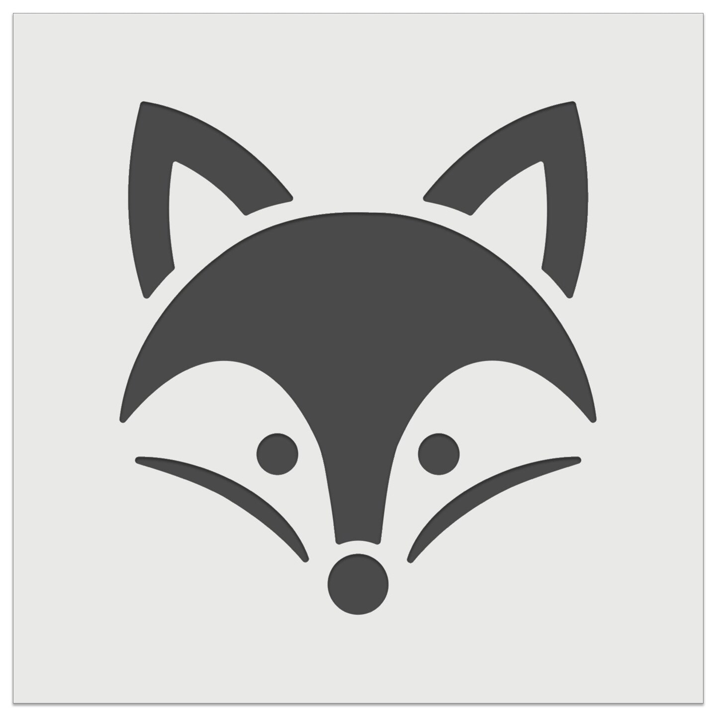 Sweet Fox Head Face Wall Cookie DIY Craft Reusable Stencil