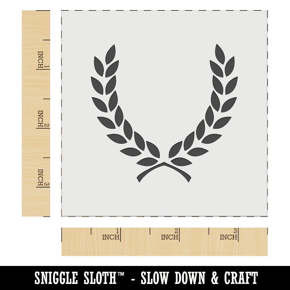 Wreath Laurel Branch Frame Wall Cookie DIY Craft Reusable Stencil