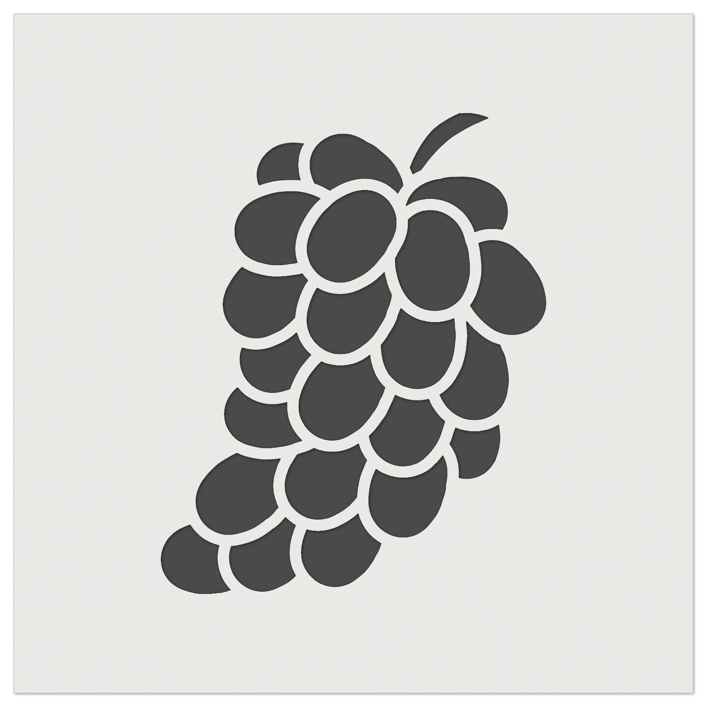 Bundle of Grapes Fruit Solid Wall Cookie DIY Craft Reusable Stencil