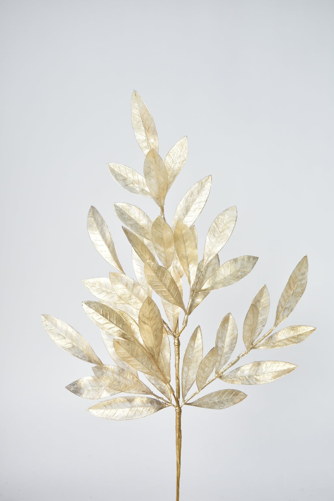 23&#x22; Faux Gold Capiz Bay Leaf Stem