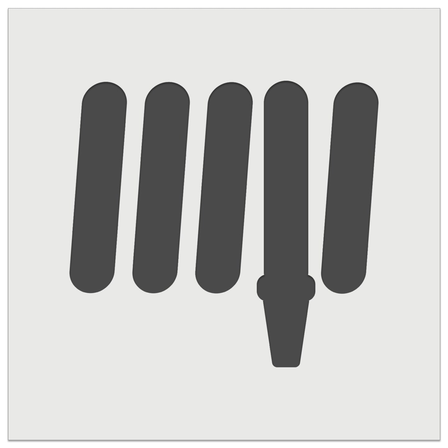 Fire Hose Firefighter Icon Wall Cookie DIY Craft Reusable Stencil