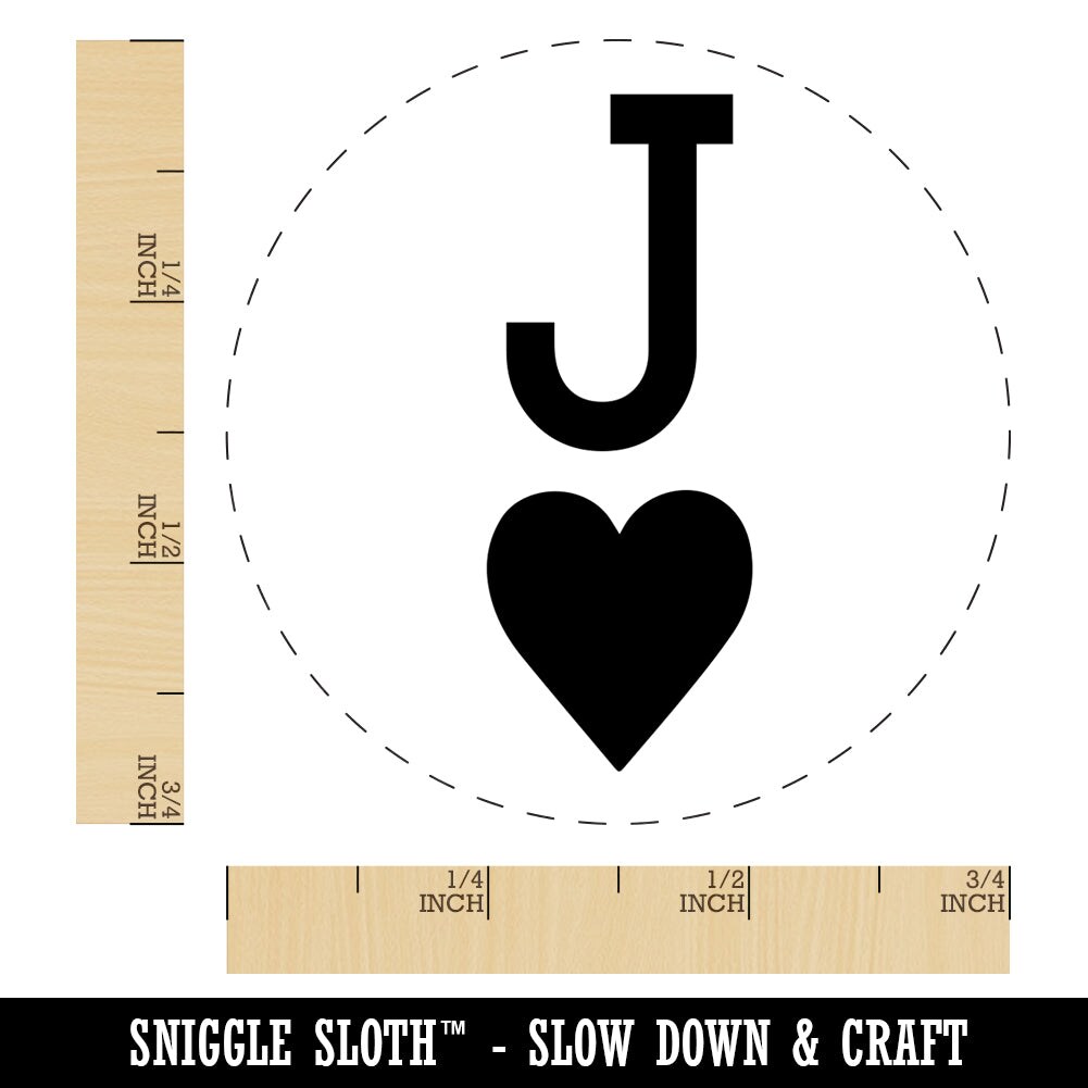 Jack of Hearts Card Suit Self-Inking Rubber Stamp for Stamping Crafting Planners