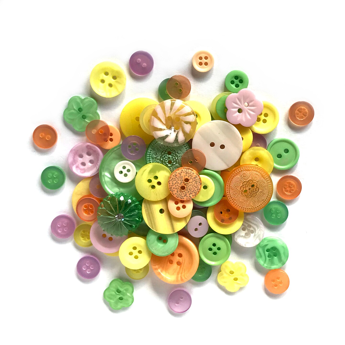 BROWN MIXED BUTTONS / PLASTIC BUTTONS / ASSORTED BUTTON