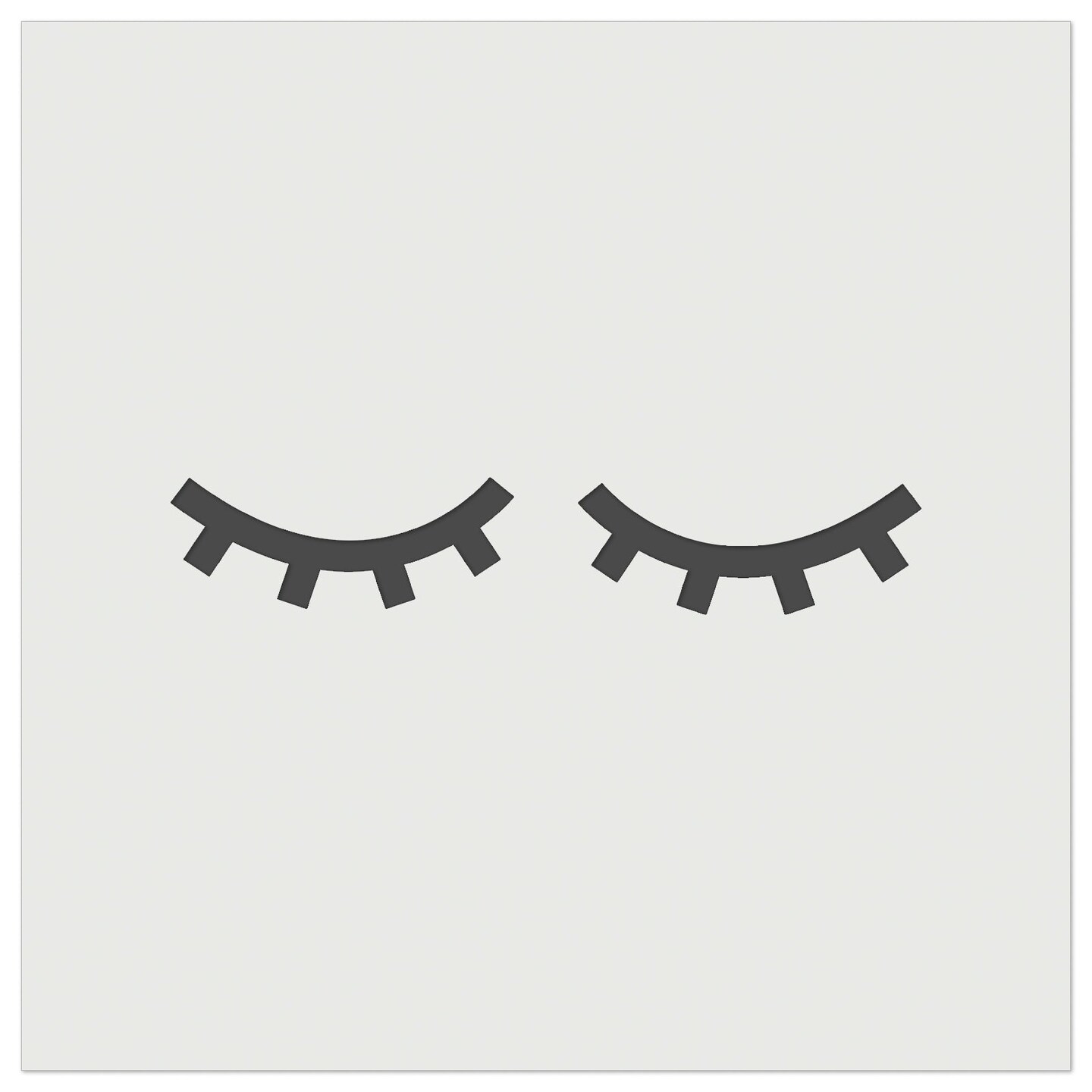 Closed Eyes Sleeping Eyelashes Pair Wall Cookie DIY Craft Reusable Stencil