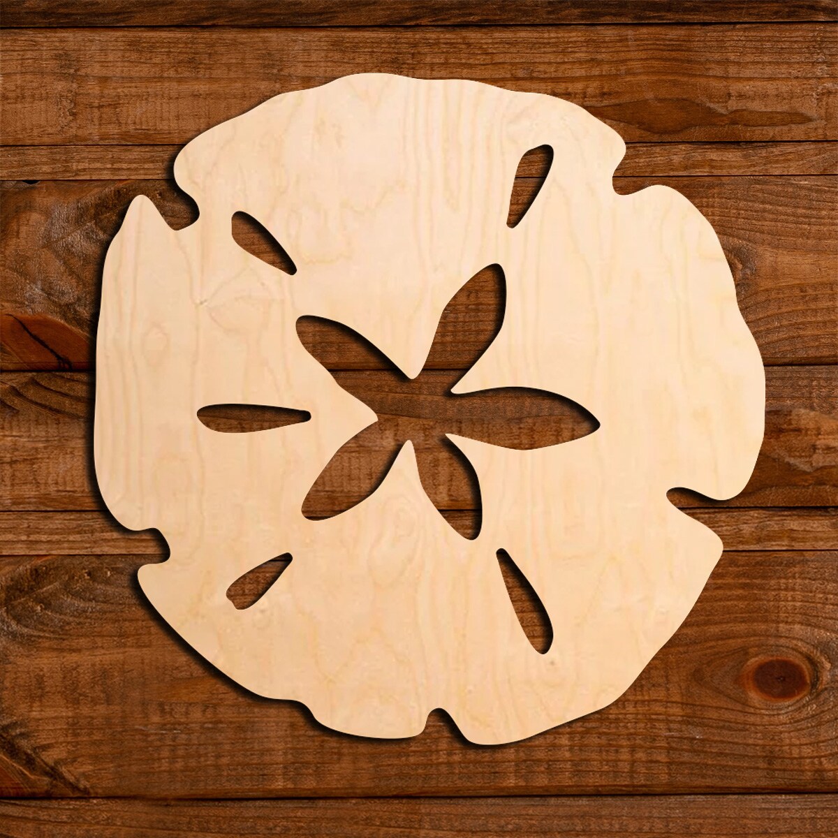 18 in. Unfinished Wooden Sand Dollar Shape