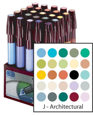 Chartpak 25 AD Marker Architectural Set (Set J)