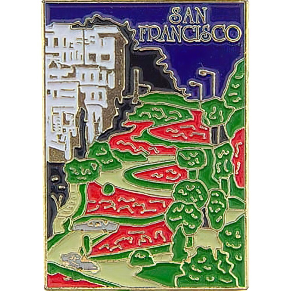 San Francisco California Lombard Street Pin 1&#x22;