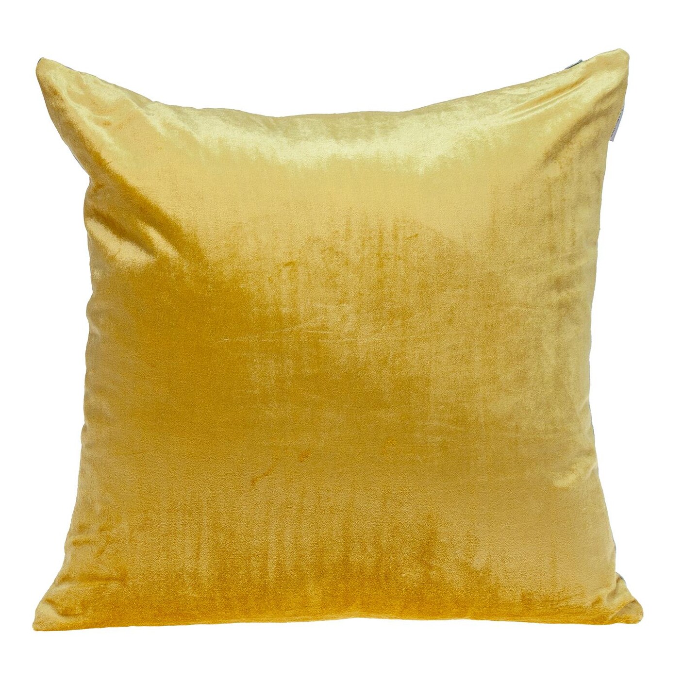 Nassau Collection 20&#x22; Yellow and Gray Cotton Transitional Throw Pillow