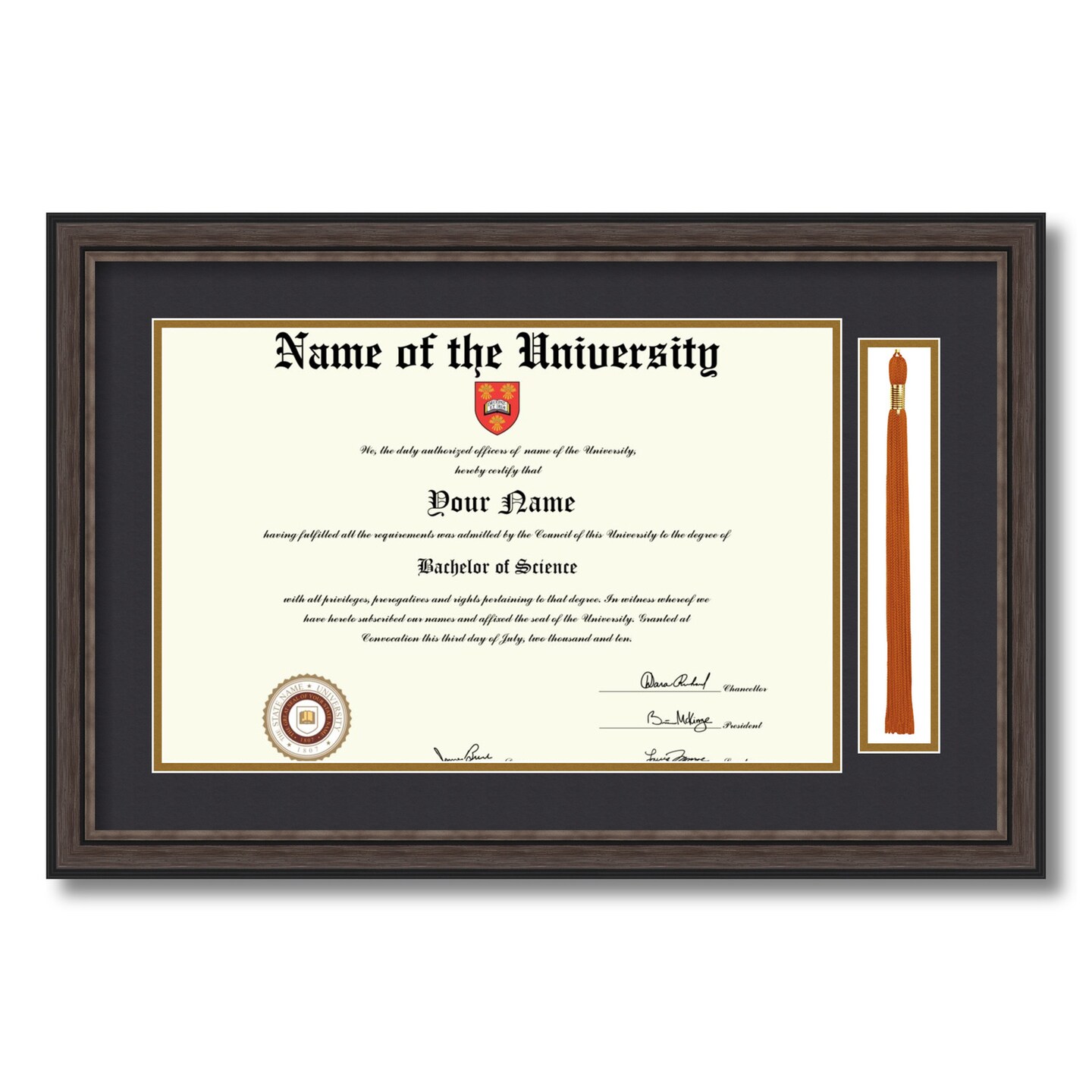 ArtToFrames 11x17 inch Diploma Frame with Tassel Opening Framed with
