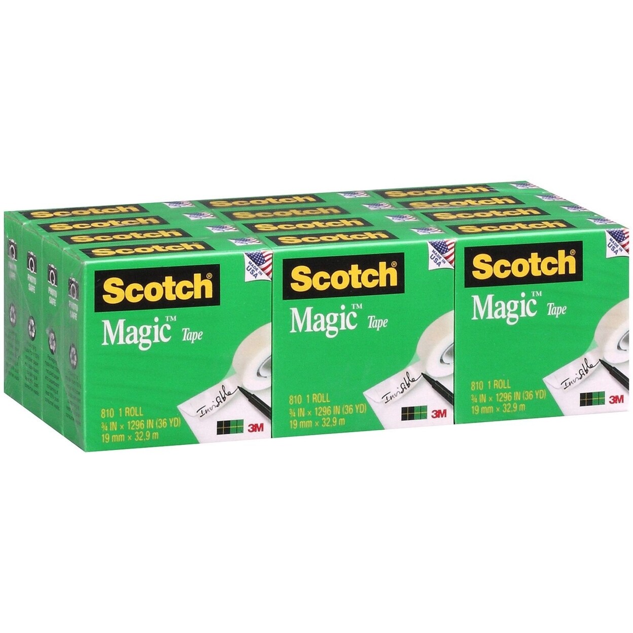 Scotch   - 810 Magic Tape 3/4&#x22; x 1296&#x22; - 12 Rolls
