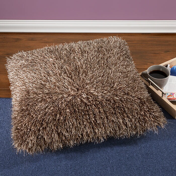 Shag floor outlet pillow