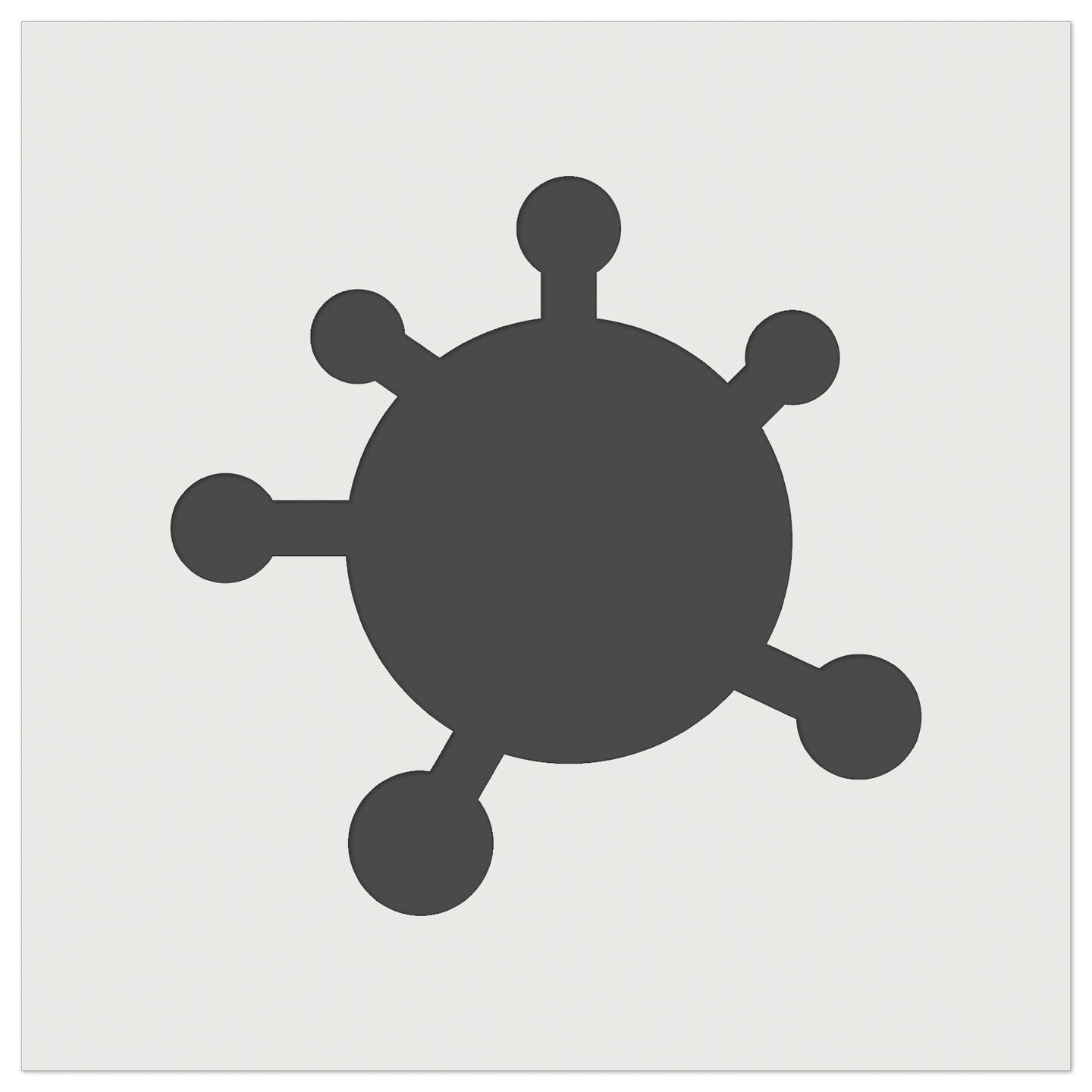 Virus Symbol Solid Wall Cookie DIY Craft Reusable Stencil