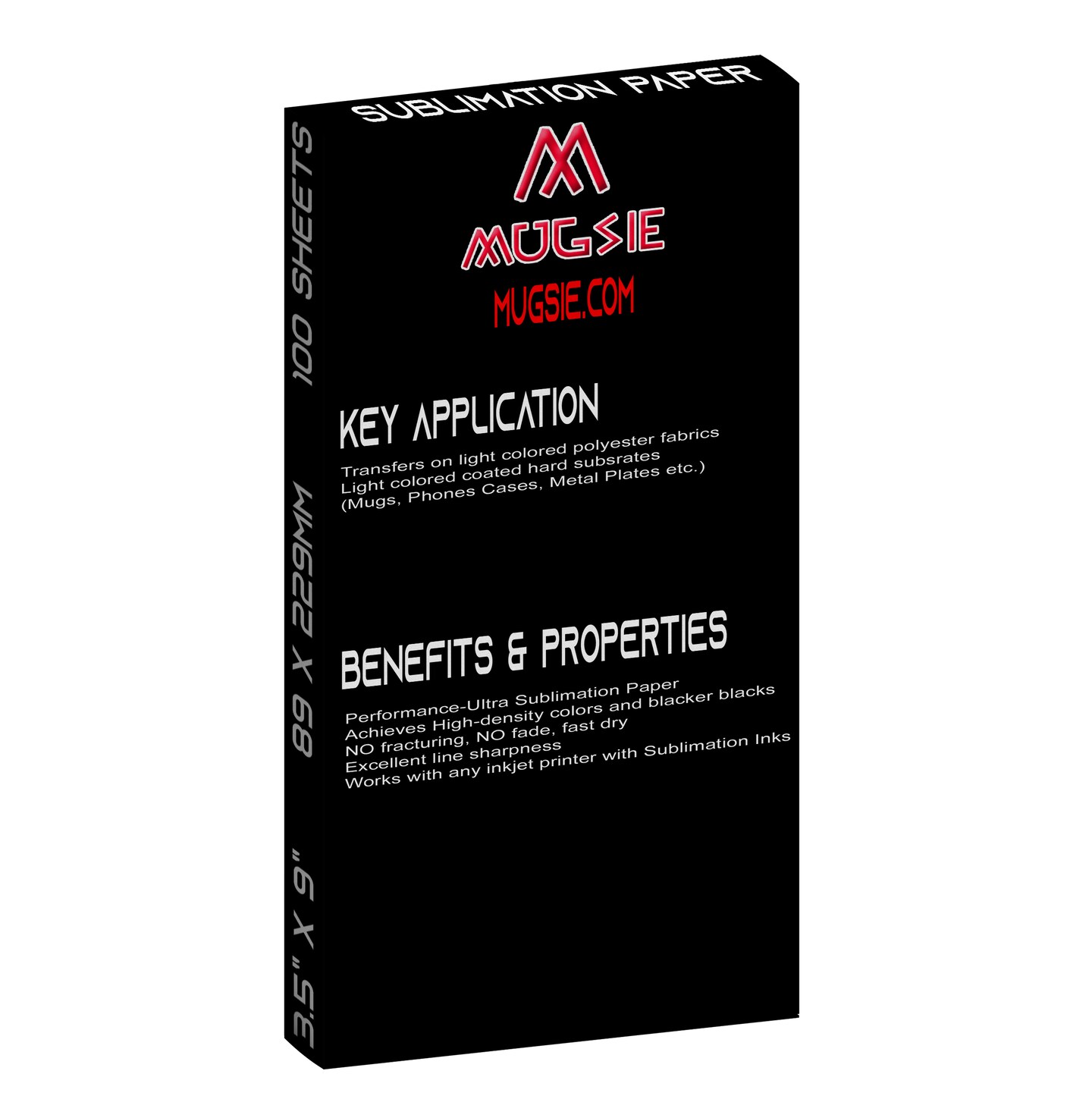 100 Sheets Sublimation Paper 8.5" x 11" For Any Inkjet Printer with Sublimation Ink