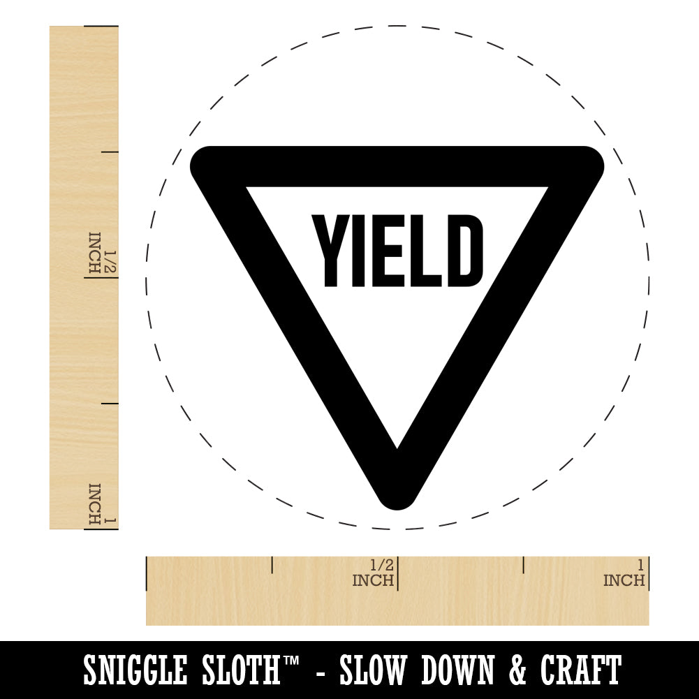 Yield Sign Self-Inking Rubber Stamp for Stamping Crafting Planners ...