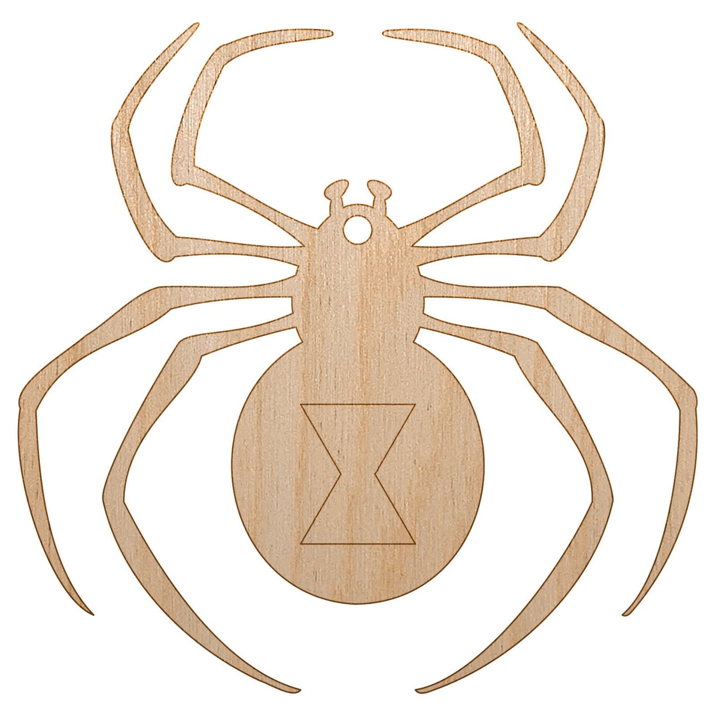 Black Widow Spider Unfinished Craft Wood Holiday Christmas Tree DIY Pre-Drilled Ornament