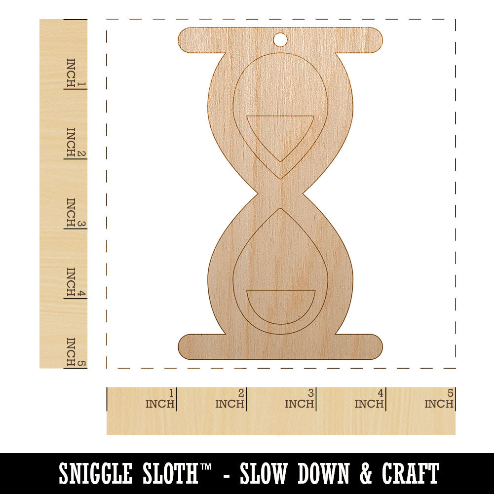 Sand Timer Unfinished Craft Wood Holiday Christmas Tree DIY Pre-Drilled Ornament