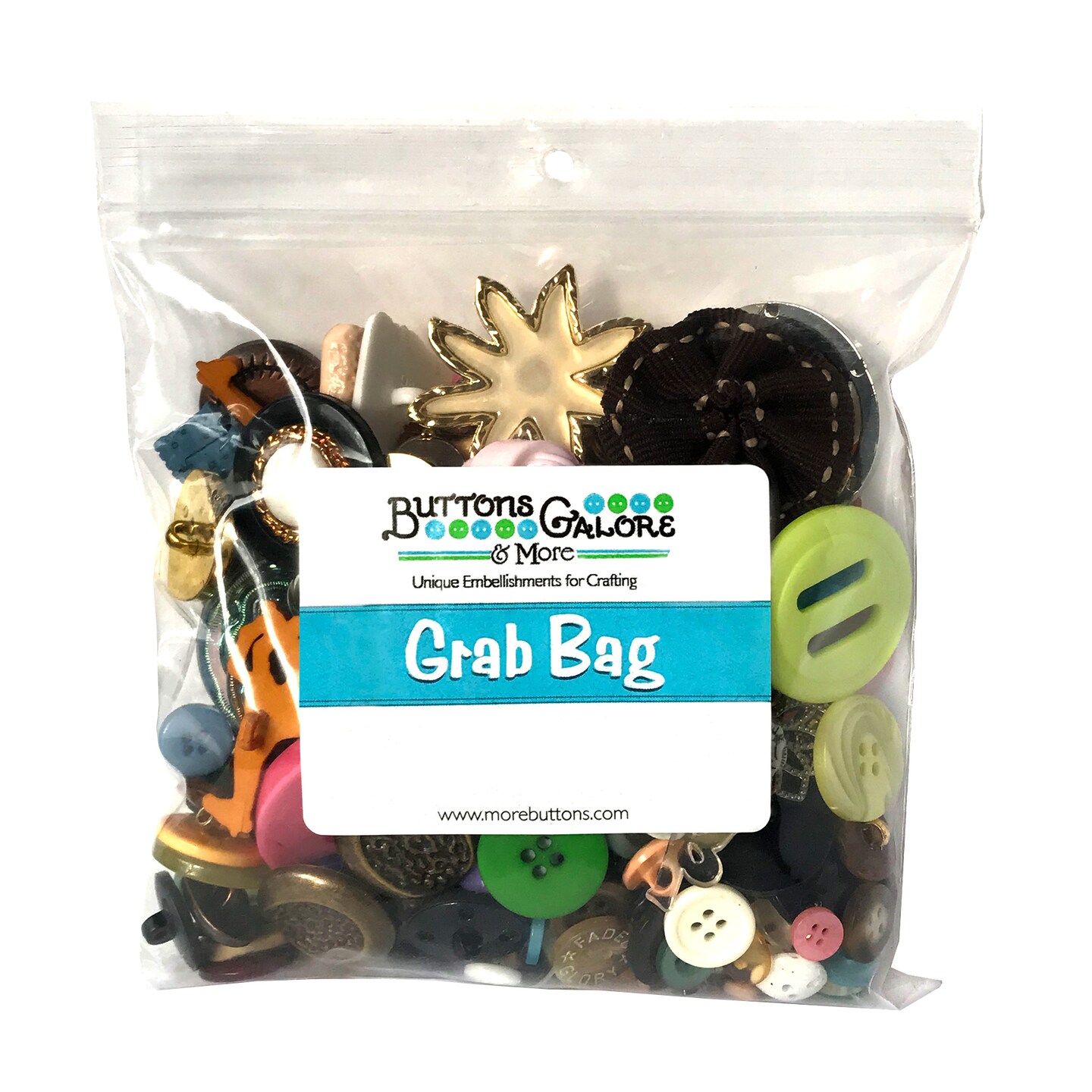 Buttons Galore Great Grab Bag with Craft and Sewing Buttons - 10 oz - 200 Buttons