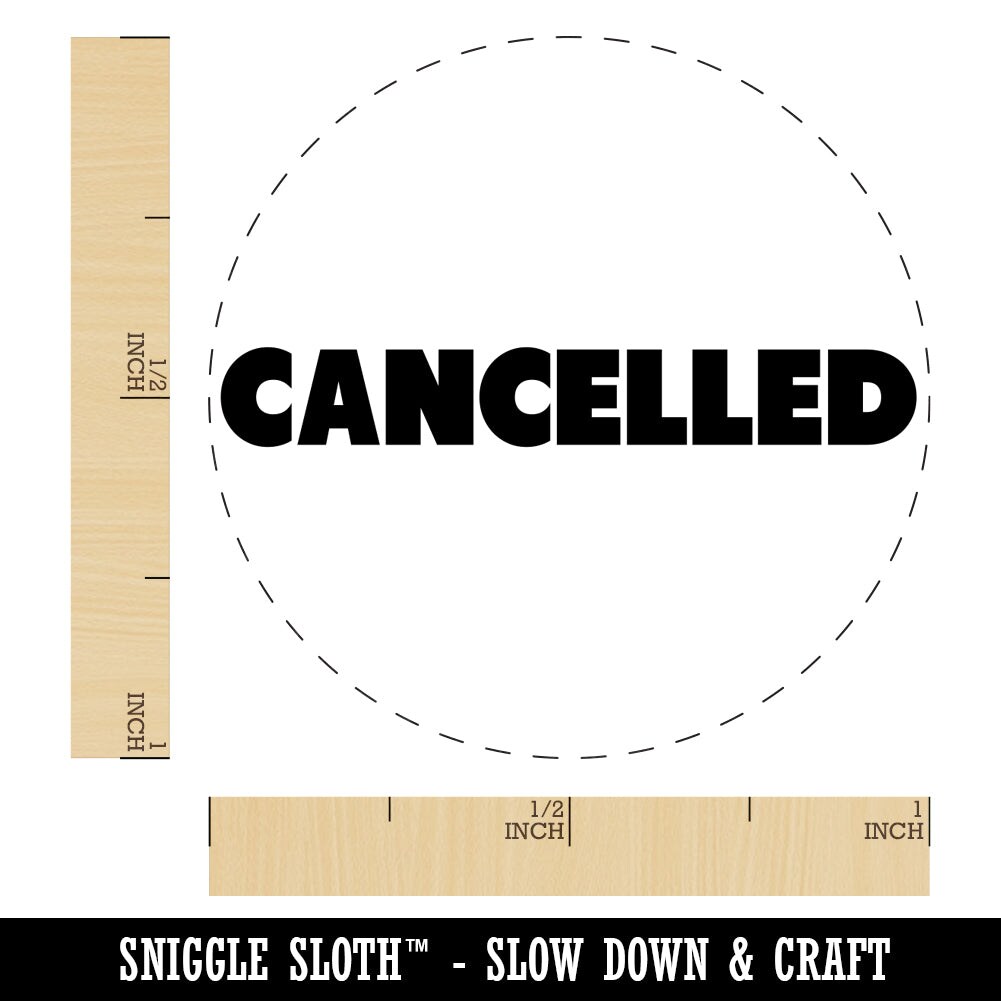Cancelled Bold Text Self-Inking Rubber Stamp for Stamping Crafting Planners