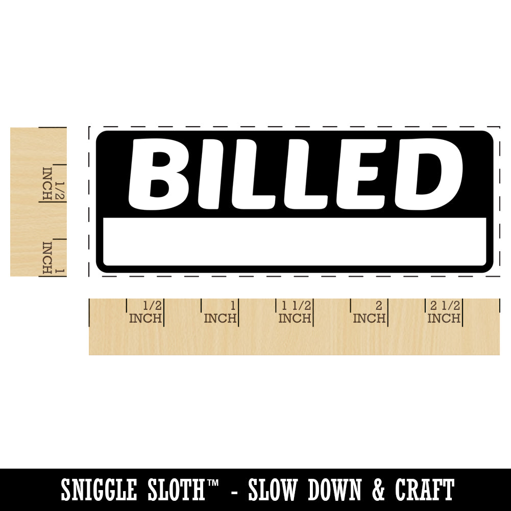 Billed with Blank Space Fill-in Invoiced Self-Inking Rubber Stamp Ink Stamper for Business Office