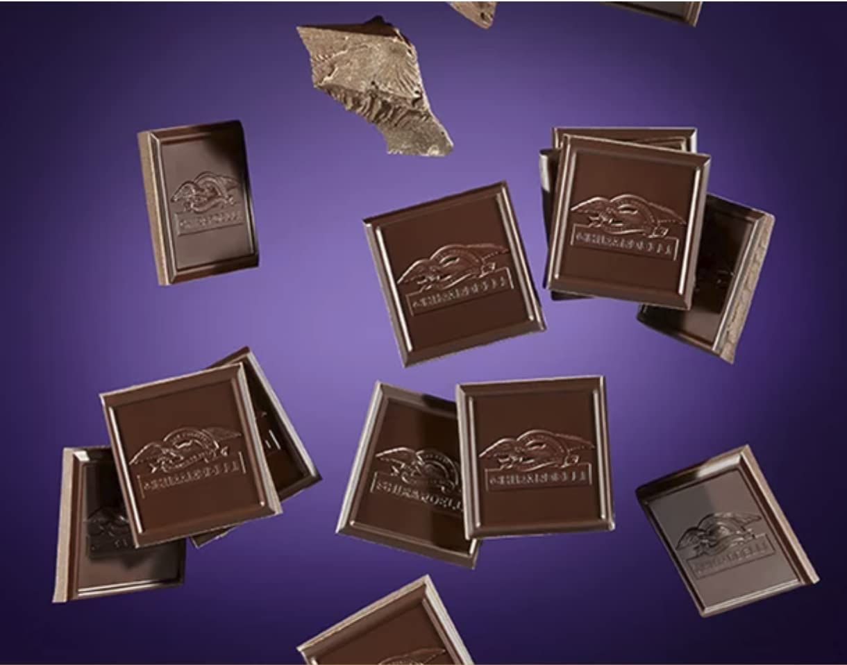 Dark Chocolate Squares 72% Cacao Individually Wrapped Chocolates, Medium Bag, 4.1 Ounce (Case of 6)