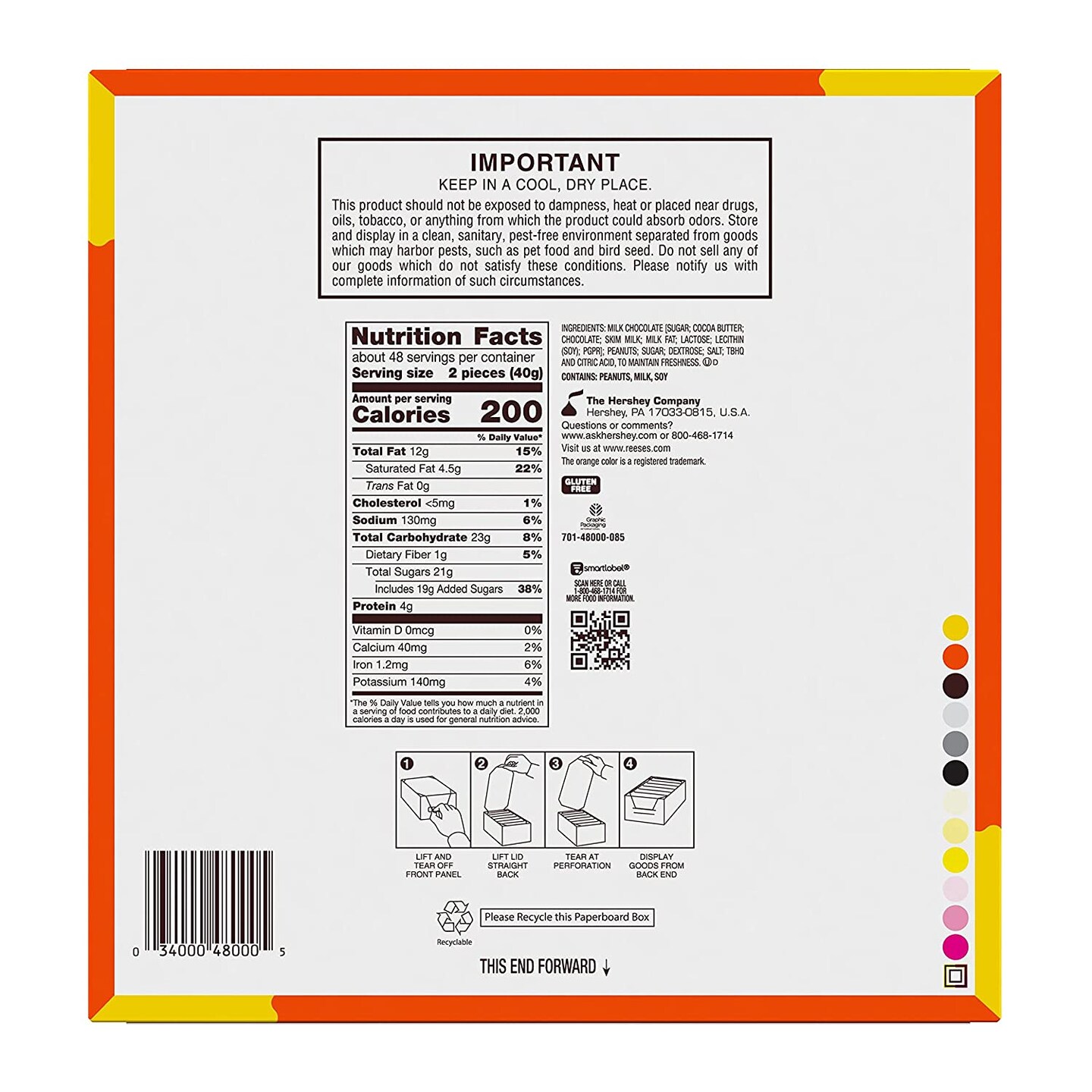 REESE&#x27;S Milk Chocolate Peanut Butter King Size Cups Candy, Bulk, 2.8 oz (Case of 24)