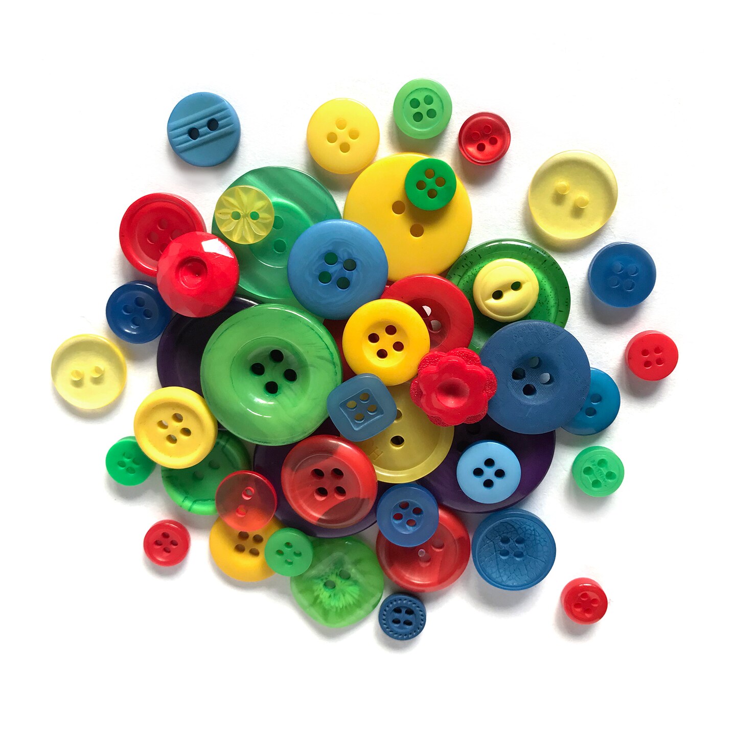 Buttons Galore and More Primary Color Button Grab Bag - 6 oz. - 200+ Buttons