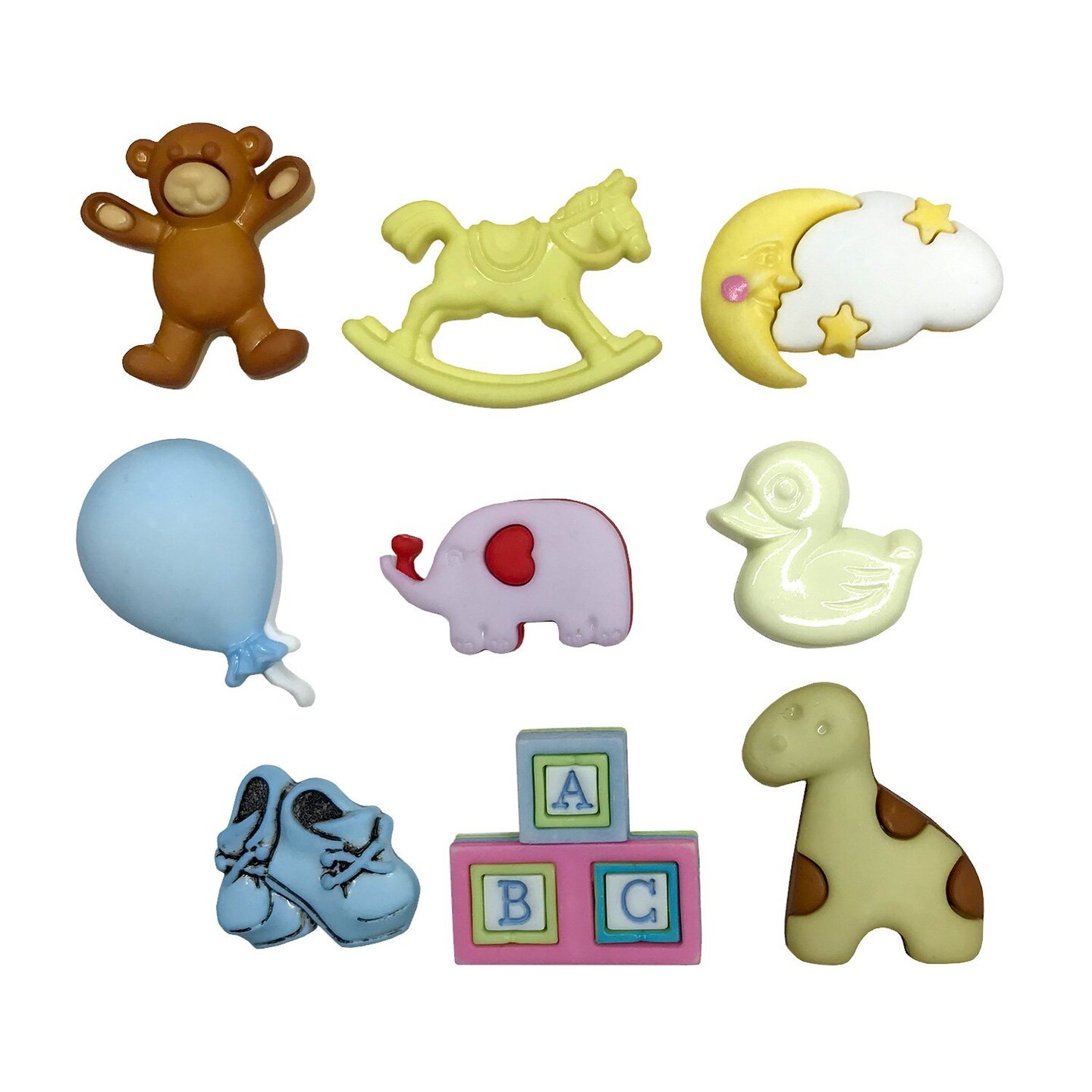 Buttons Galore and More Craft & Sewing Buttons - New Born Friends - 27 Buttons