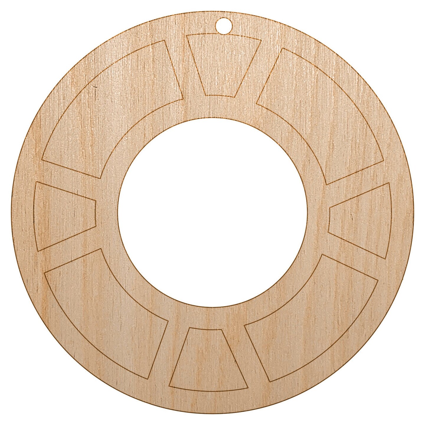 Life Preserver Summer Unfinished Craft Wood Holiday Christmas Tree DIY Pre-Drilled Ornament