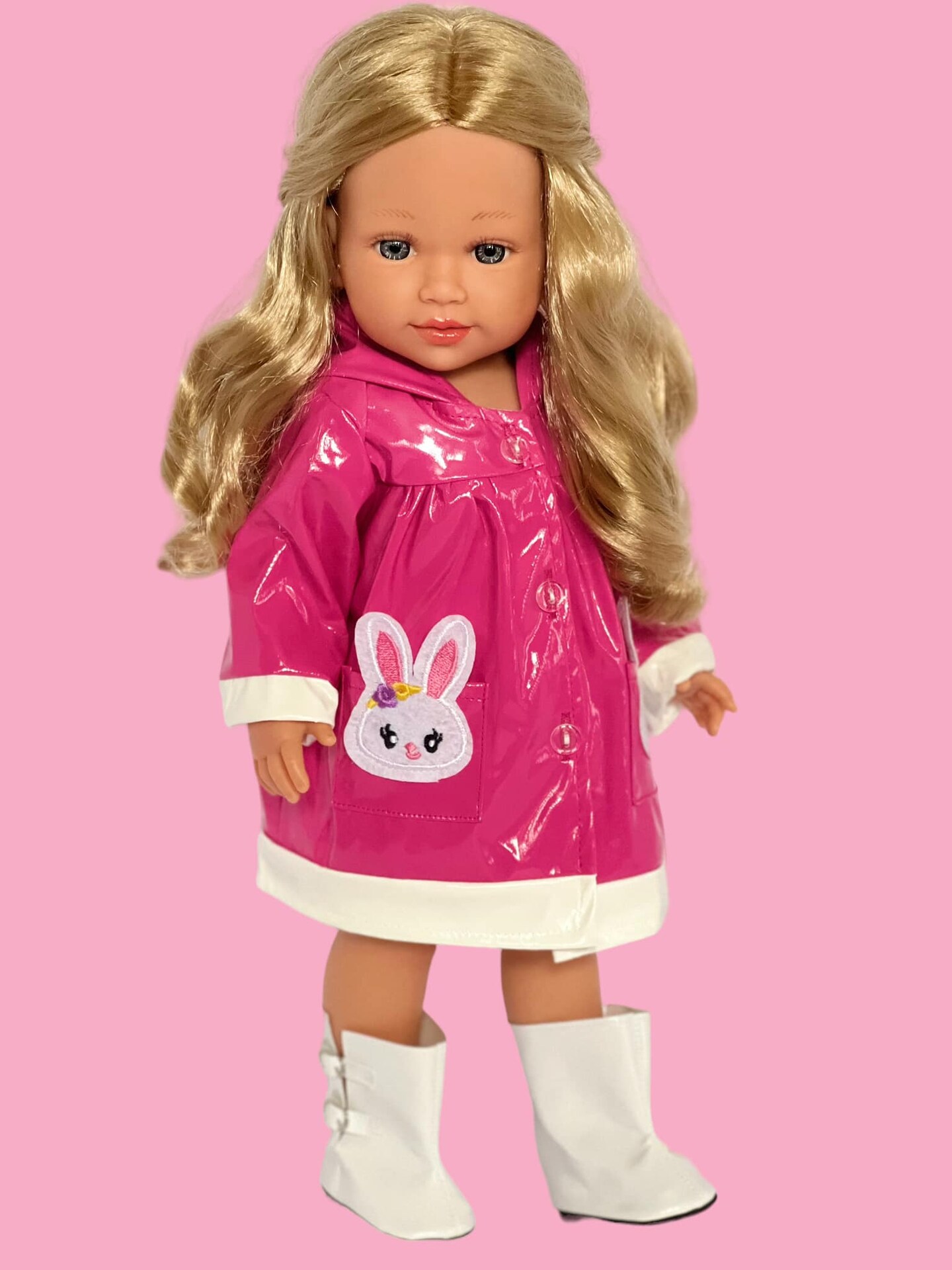 Bunny Raincoat For 18 Inch Kennedy and Friends Dolls