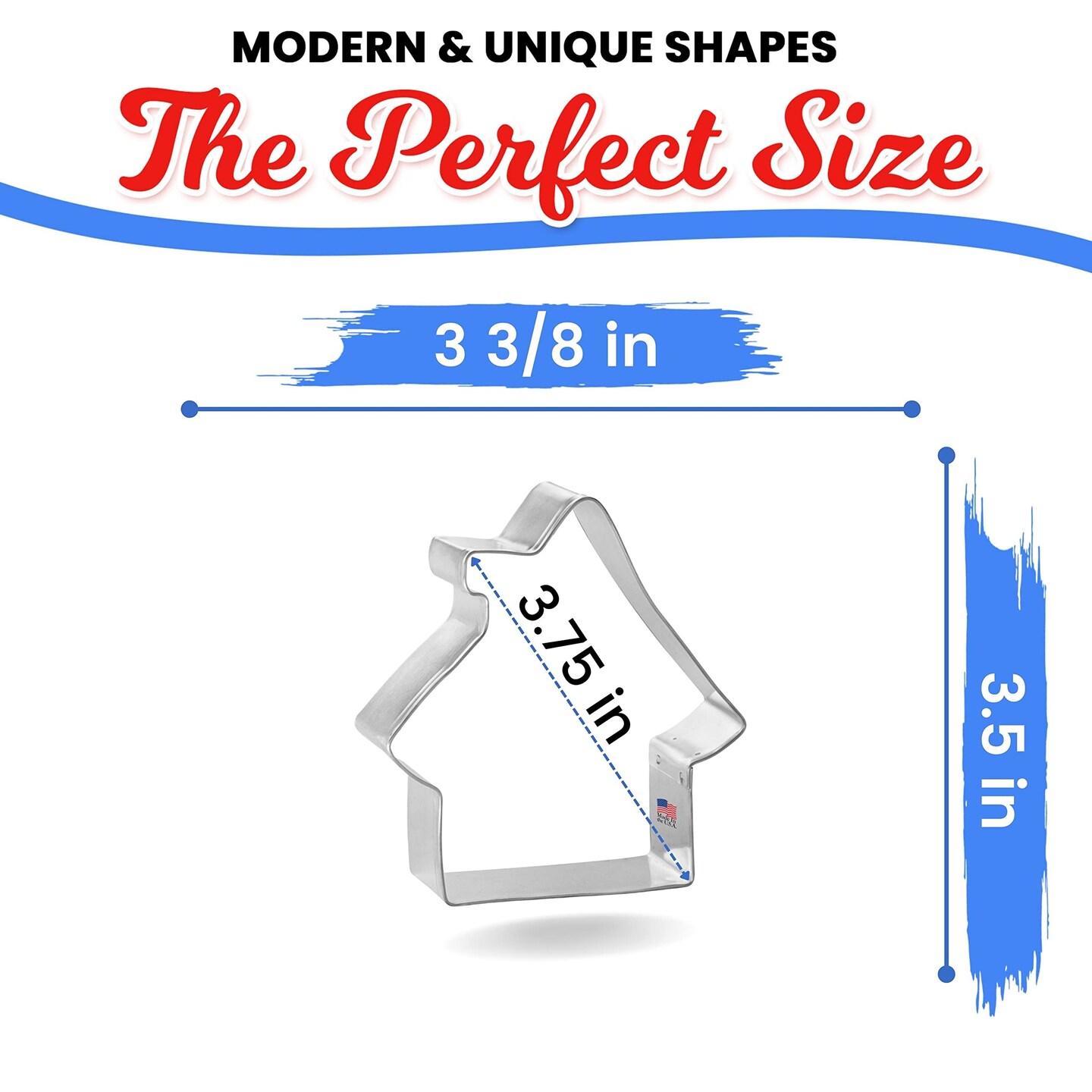 CookieCutter.Com Gingerbread House 3.5 inch Fairytale Story &#x2013;Tin Plated Steel Cookie Cutters &#x2013; Made In The USA