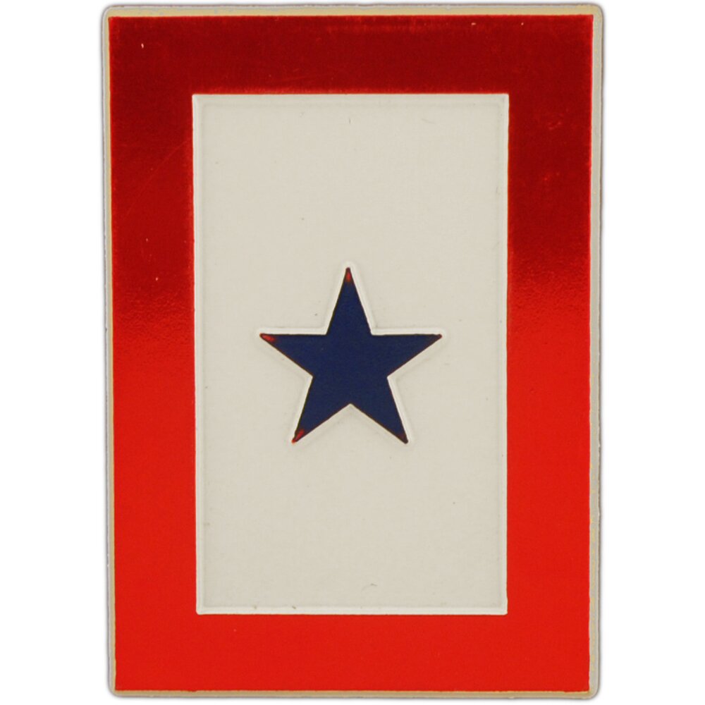 Blue Star Service Flag (1 Star) Magnet Car Fridge Locker Decal (2-3/4&#x22;)