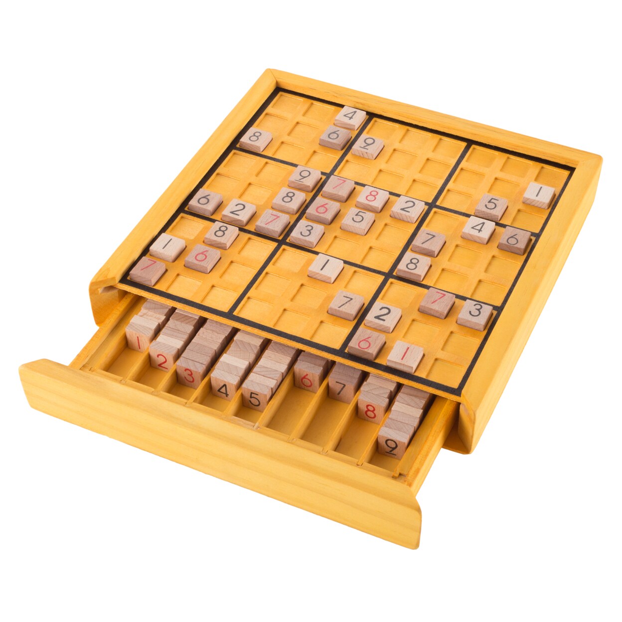 Wooden Sudoku Board Game With Tiles And Puzzle Book 9X9 Inches Mdf Set