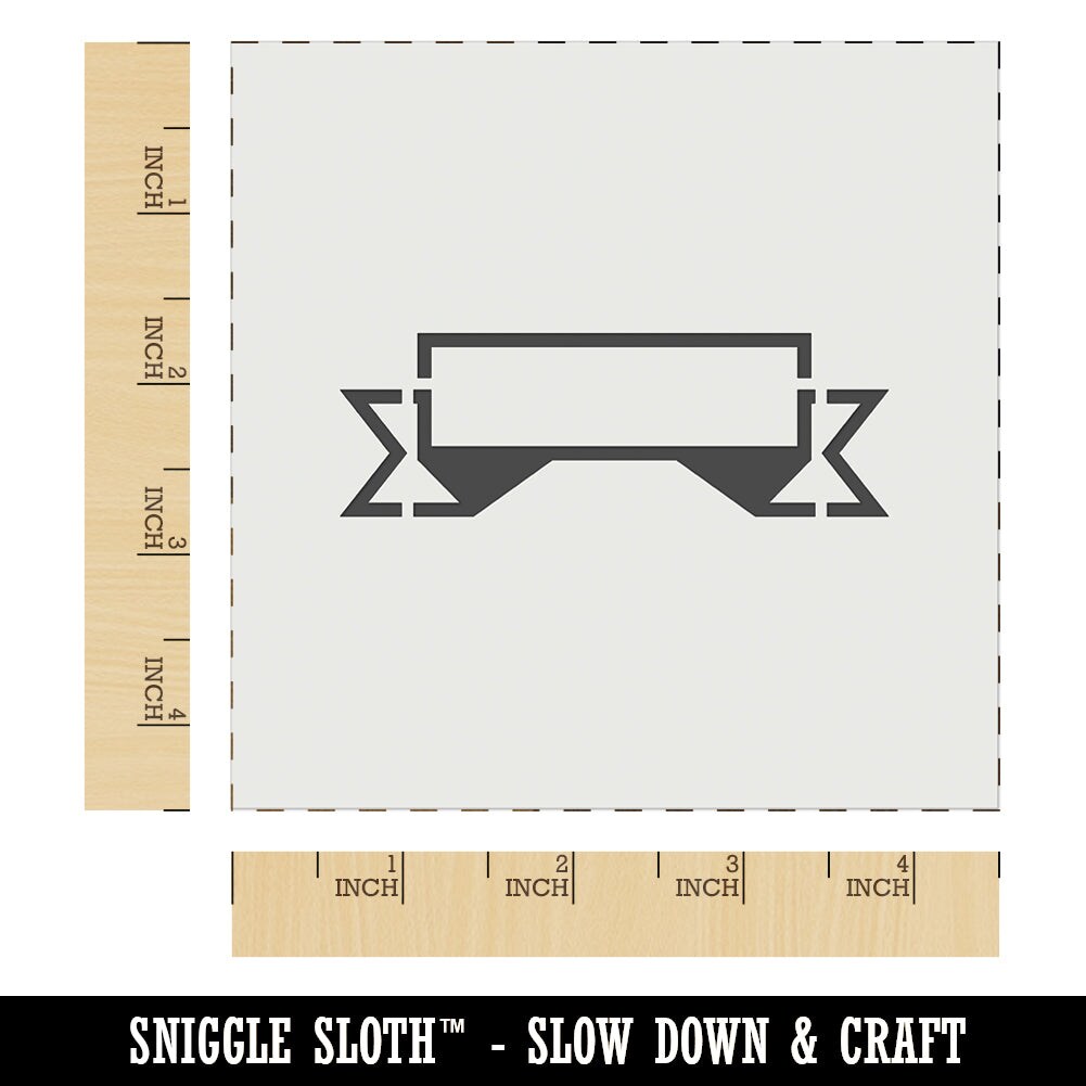 Banner Outline Wall Cookie DIY Craft Reusable Stencil