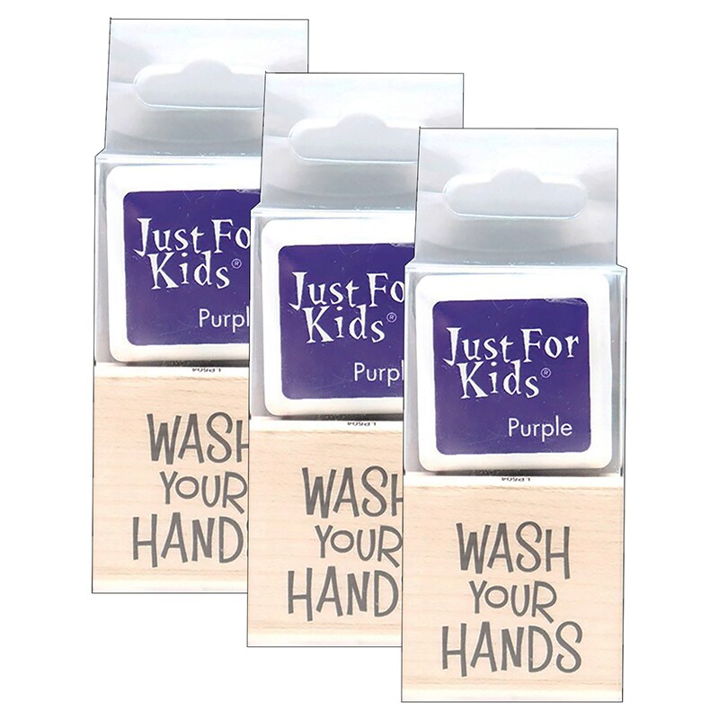 Just for Kids&#xAE; Wash Your Hands Herokids Stamp With Ink, Pack of 3