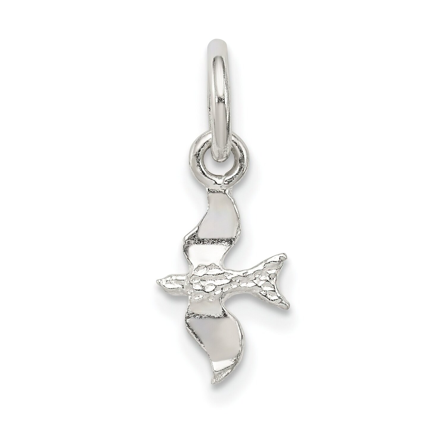 Sterling Silver Bird Charm Pendant Animal Jewelry 13mm x 7mm