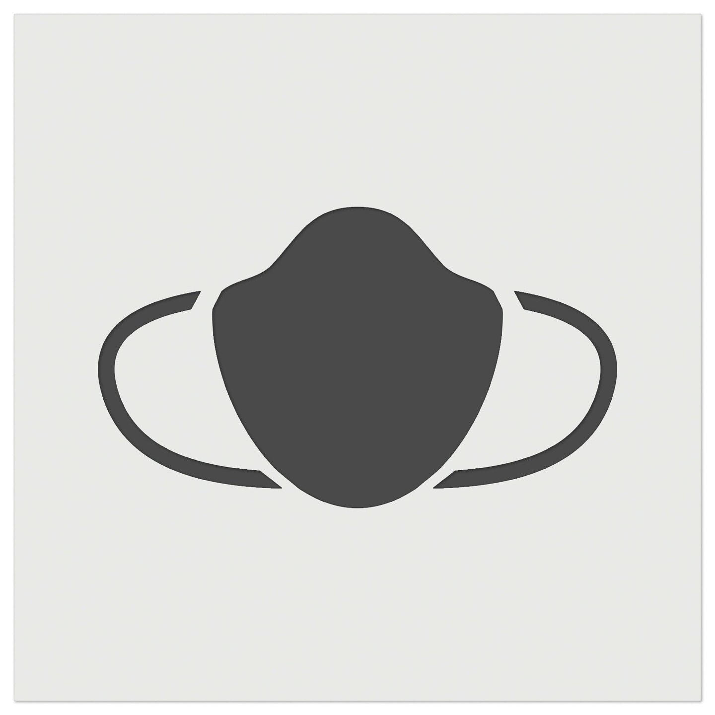 Face Mask Icon Solid Wall Cookie DIY Craft Reusable Stencil