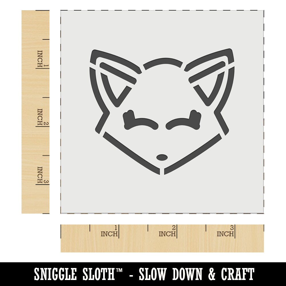 Fox Face Wall Cookie DIY Craft Reusable Stencil