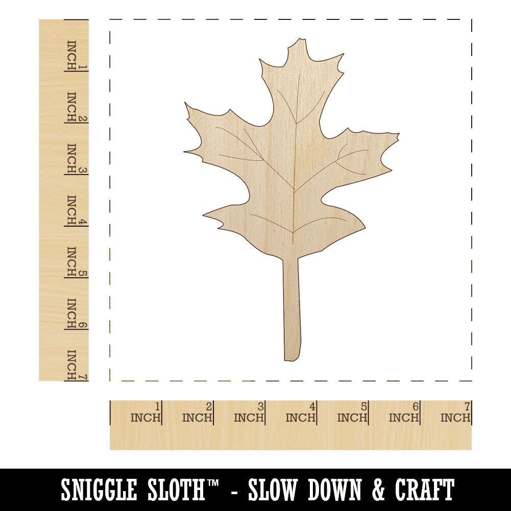 Oak Leaf Unfinished Wood Shape Piece Cutout for DIY Craft Projects