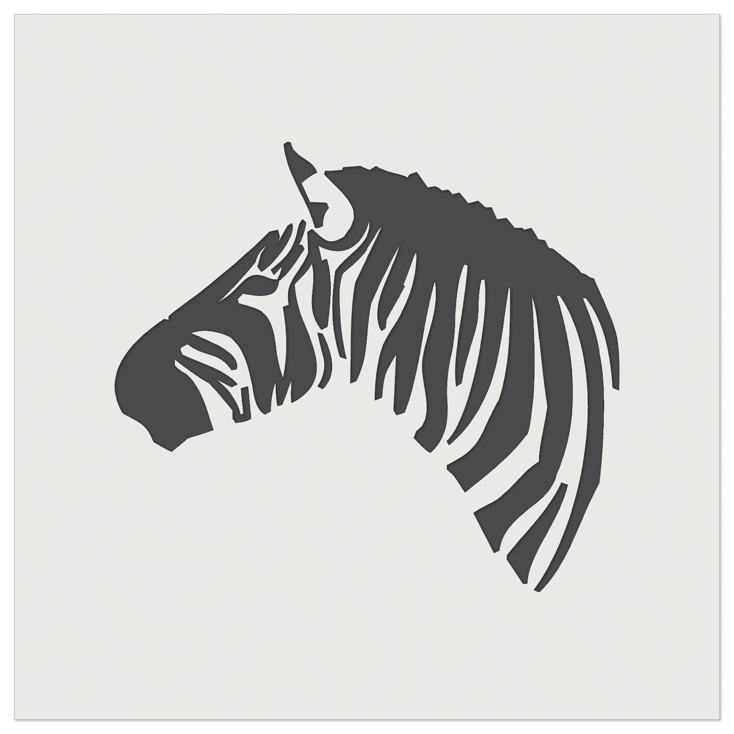 Zebra Head Profile Sketch Wall Cookie DIY Craft Reusable Stencil