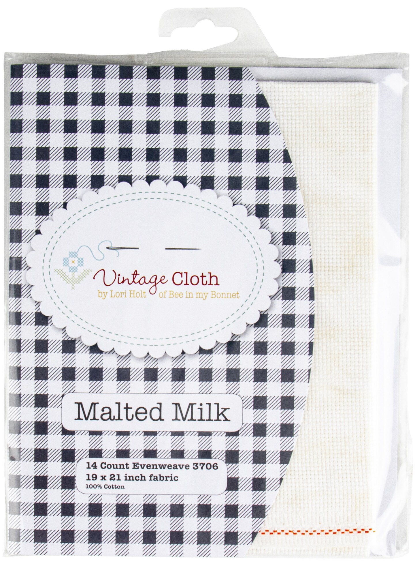 Riley Blake Vintage Cloth 14 Count-18X22 Mated Milk