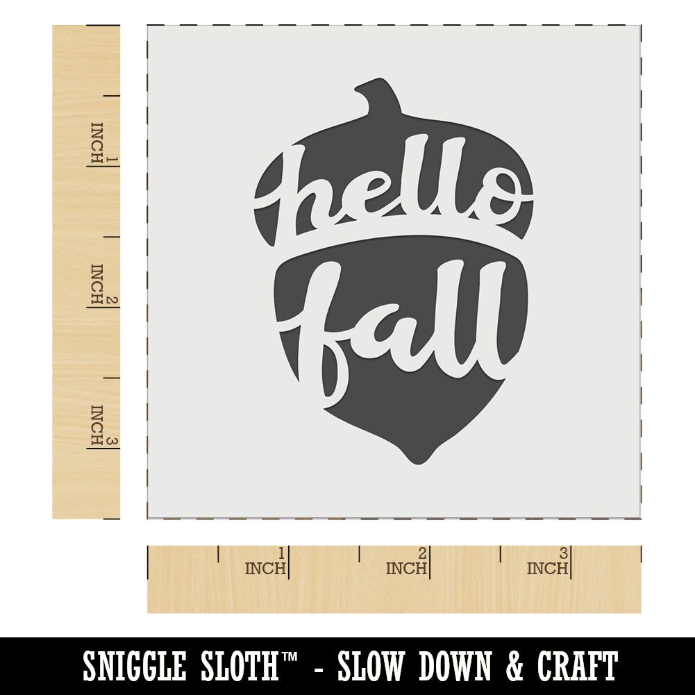 Hello Fall Acorn Wall Cookie DIY Craft Reusable Stencil