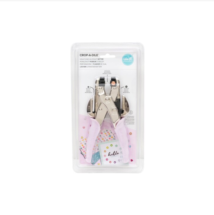 We R Memory Keepers Crop-A-Dile Eyelet and Snap Punch, Lilac Handle 60000580