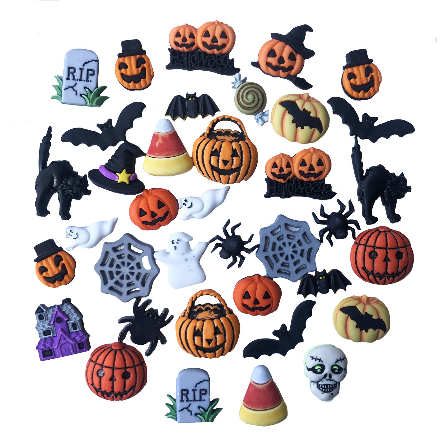 Halloween Novelty Button Assortment - 50 Craft &#x26; Sewing Buttons