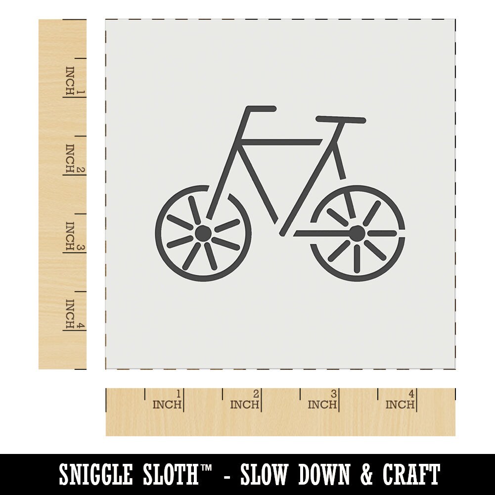 Bike Bicycle Doodle Wall Cookie DIY Craft Reusable Stencil